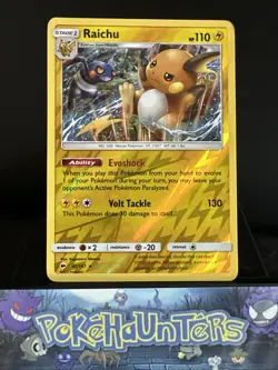 Pokemon Card Raichu 41/147 Burning Shadows Reverse Holo Rare L/P - Image 1
