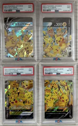 Psa Pokemon Card Pikachu V-Union Set Of 4 - Image 1
