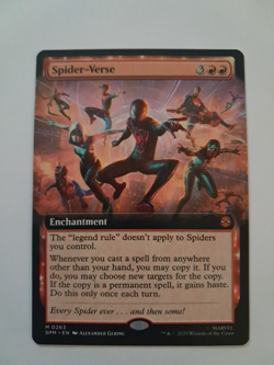 Spider-Verse Extended Art NM/M Spiderman MTG MAGIC THE GATHERING - Image 1