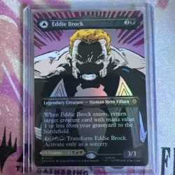 Venom, Lethal Protector/Eddie Brock MTG Spider-Man Mythic Borderless Foil #233 - Image 2