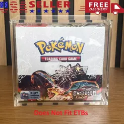 Pokemon Booster Box Acrylic Display Case Magnetic 99% UV Rejection US STOCK - Image 1