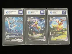 Pokemon S-Chinese Jolteon Flareon Vaporeon Vmax CSHC-003 006 CCIC 10 Lot 3 -TXNG - Image 1