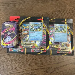 Pokemon TCG Mega Evolution 3 Pack Blister x2 Factory Sealed / 1x Mega heroes tin - Image 1