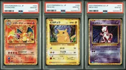 Pokemon Classic Charizard Pikachu Mewtwo PSA10 Triple Set CLL003 CLL008 CLL014 - Image 1