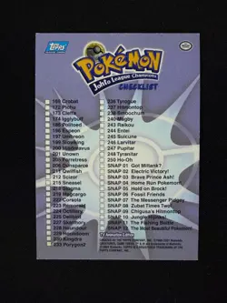 2001 Topps Pokemon Topps Johto League Champions Holo Foil Checklist - Image 2