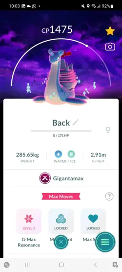 Pokemon Go Dynamax Lapras ( Normal ) ( Background) - Image 1