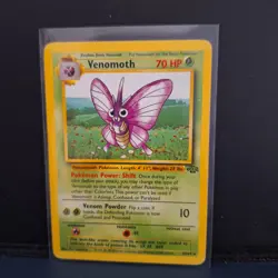 Venomoth 29/64 Non Holo Jungle Set Rare Pokemon Card WOTC - Image 1