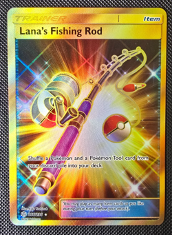 Pokemon Card - Lana's Fishing Rod - Secret Rare 266/236 Cosmic Eclipse - NM - Image 1