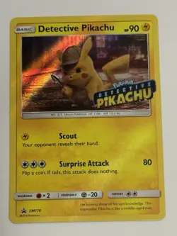 Detective Pikachu SM170 STAMPED Holo Black Star Promo Pokemon Card NM - Image 1