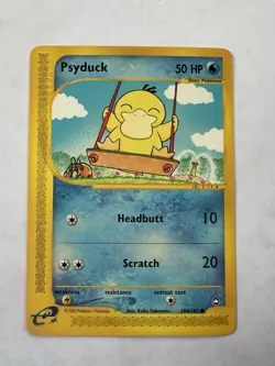 Psyduck 104/147 Aquapolis Common Vintage Pokemon TCG E-reader card NM - Image 1