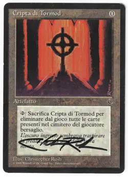 ►Magic-Style◄ MTG - Tormod's Crypt - Italian The Dark Signed Christopher Rush EX - Image 1