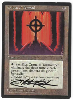 ►Magic-Style◄ MTG - Tormod's Crypt - Italian The Dark Signed Christopher Rush EX - Image 1