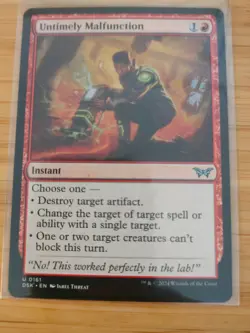 MTG Untimely Malfunction 0161 Duskmourn M/NM Free UK P&P - Image 1