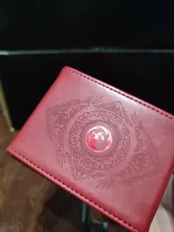 Mtg Ultra Pro Deck Box Leather Alcove Flip Magnetic Red Mana Symbol Foil Used - Image 4