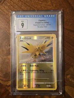 ZAPDOS 48/147 SUPREME VICTORS 2009 REVERSE HOLO CGC 9 POKEMON TCG - Image 1