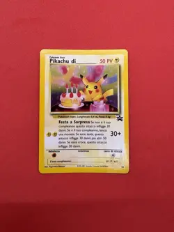 [NM] Pokemon Pikachu Di Compleanno Holo Black Star Promo #24 ITA birthday ______ - Image 1