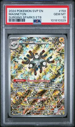 2024 POKEMON SVP EN-SV BLACK STAR PROMO #159 MAGNETON PSA 10 - Image 1