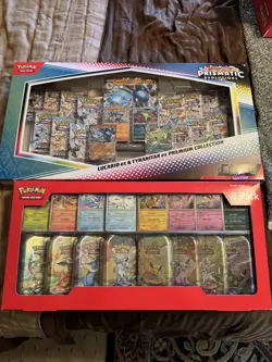 Pokemon Prismatic Evolutions Mini Tins - Lucario Premium Collection Sealed - Image 1