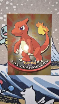 Topps Chrome Pokemon Charmeleon Card 5 2000 TV animation Edition Red Logo NM - Image 1
