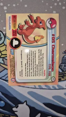 Topps Chrome Pokemon Charmeleon Card 5 2000 TV animation Edition Red Logo NM - Image 2