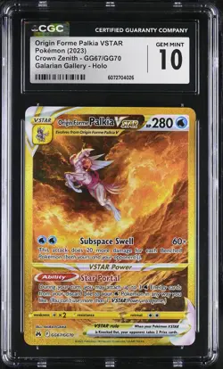 CGC 10 Origin Forme Palkia VSTAR GG67/GG70 Crown Zenith Pokemon Card - Image 1