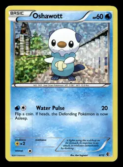 Oshawott 4/12 Holo Rare 2011 Mcdonalds Promo Pokemon Card - Image 1