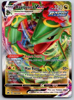 Rayquaza VMAX (102) 102/159 Crown Zenith LP- Pokemon Card TCG - Image 1