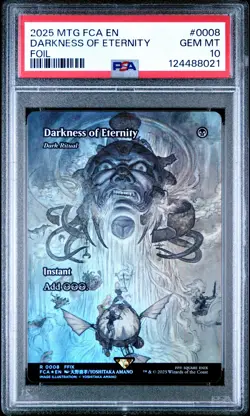 2025 MTG FINAL FANTASY: THROUGH THE AGES FOIL #0008 DARKNESS OF ETERNITY PSA 10 - Image 1