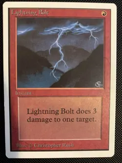 English - MTG Lightning Bolt - NM - Unlimited Edition - Image 1