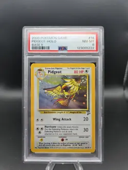 2000 POKEMON BASE SET 2 #14 PIDGEOT-HOLO PSA 8 HOLO SWIRL - Image 1
