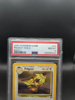 2000 POKEMON BASE SET 2 #14 PIDGEOT-HOLO PSA 8 HOLO SWIRL - Image 2
