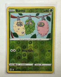 Burmy 009/172 Reverse Holo Common Brilliant Stars Pokemon PWE - Image 1
