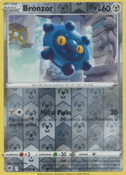 Bronzor 111/189 Astral Radiance Reverse Holo Common -NM- Pokemon DNA GAMES - Image 1