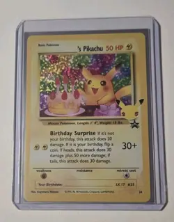 Birthday Pikachu Holo 24 Celebrations Classic Collection Pokemon 2021 - Image 3