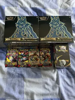 Pokemon Mega Evolutions Bundle (2 PC ETB’s, 1 Booster & 4 Packs) - Image 1