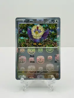 🔥Pokemon TCG-Rufflet-Master Ball Pattern-077/086-Sv: Black Bolt-Holo-M/NM!🔥 - Image 1