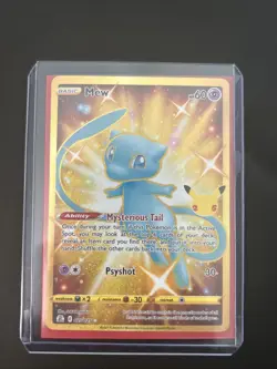 Mew 025/025 - Gold Secret Rare - Pokemon Celebrations 25th Anniversary - NM - Image 1