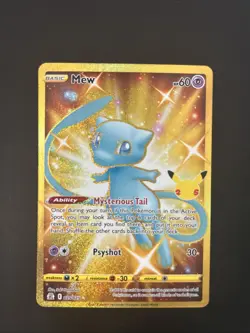 Mew 025/025 - Gold Secret Rare - Pokemon Celebrations 25th Anniversary - NM - Image 2