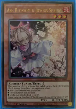 YuGiOh Ash Blossom & Joyous Spring Ultimate Rare 1st Edition RA01-EN008 - Image 1