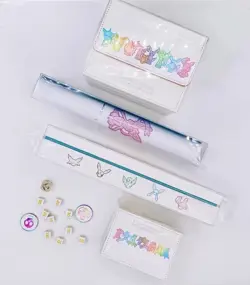 Pokemon S-Chinese Eevee Playmat+Card Deck Box+Storage Box+DIce+Damage Counters - Image 1