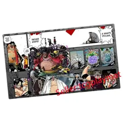 Marshall D Teach One Piece Playmat With Zones OPCG TCG Card Game Play Mat _hh65 - Image 1