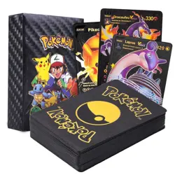New Foil Black PACK 55 CARDS TCG GX Vmax GX Card Charizard Rare Pokemon Card - Image 4