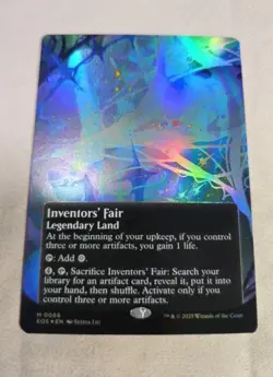 Inventors' Fair Rare Magic the Gathering Card! (0156) (Borderless) (Galaxy Foil) - Image 1