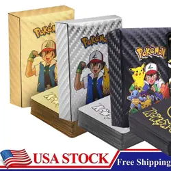 New MULTI COLOR 55Pcs Pokemon Cards Foil Card TCG GX Vmax GX Card Charizard Rare - Image 1
