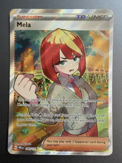 Mela 140/131 Full Art Ultra Rare Prismatic Evolutions Pokemon Card NM - Image 1