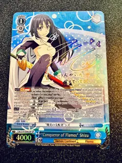 Weiss Schwarz Shizu "Conqueror of Flames" Silver Signature card (Near Mint)! - Image 2