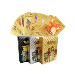 New MULTI COLOR 55Pcs Pokemon Cards Foil Card TCG GX Vmax GX Card Charizard Rare - Image 1