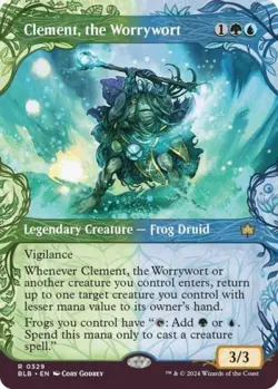 Clement, the Worrywort (Showcase) - Near Mint MTG Bloomburrow - Image 1
