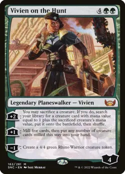🧙Vivien On The Hunt M 162/281 FOIL SNC Streets Of New Capenna MTG - Image 1
