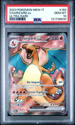 Pokemon PSA 10 Charizard Ex #183 Full Art 151 2023 Italiano - Image 2